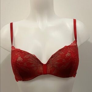 Romantic Calvin Klein Black Scarlet Lace Bra like new size 34C